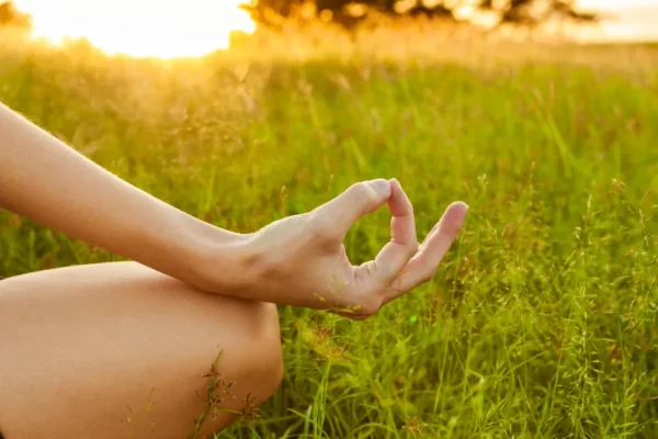 meditating in sunlight